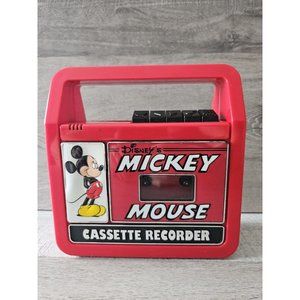 Vintage Disney Mickey Mouse Cassette Recorder Works!